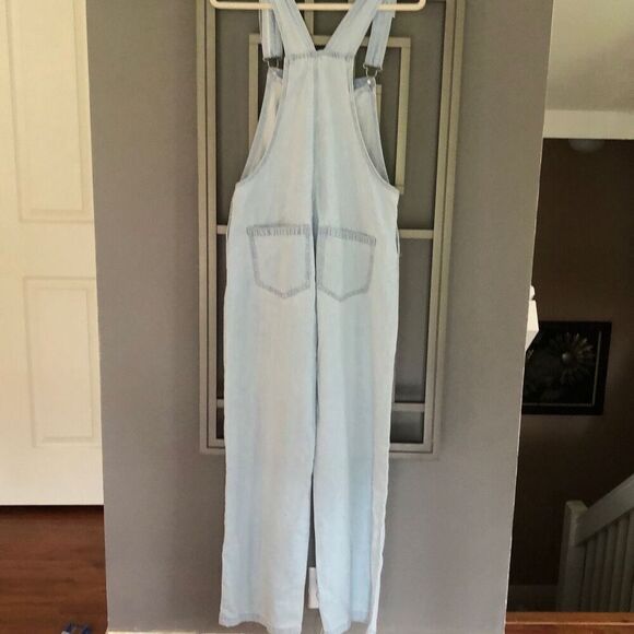 NWT Avec Les filles  Light wash overalls, denim size 30 - Picture 5 of 6